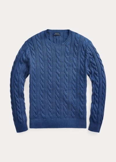 Polo Ralph Lauren Cable-Knit Cotton Striktrøje Herre Danmark (RVLKS8297)